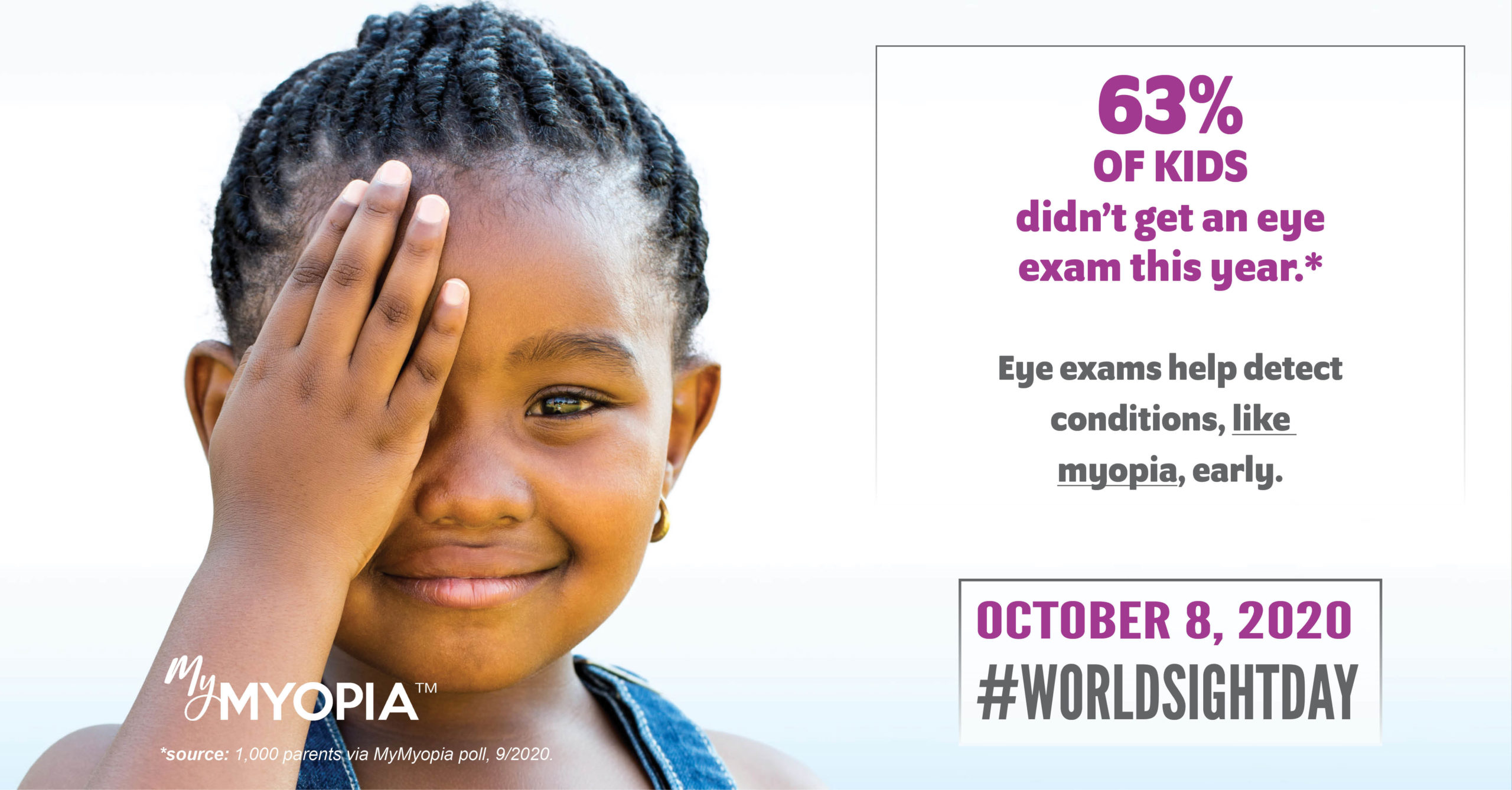 World Sight Day 2020 - 63% of kids didn't get an eye exam this year