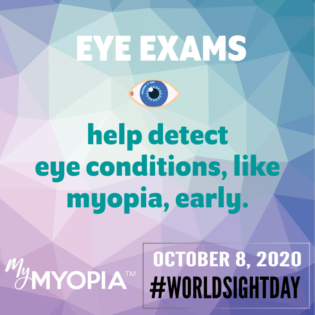 Eye exams help detect conditions like myopia early
